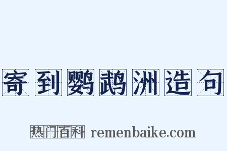 寄到鹦鹉洲造句是什么意思的图片